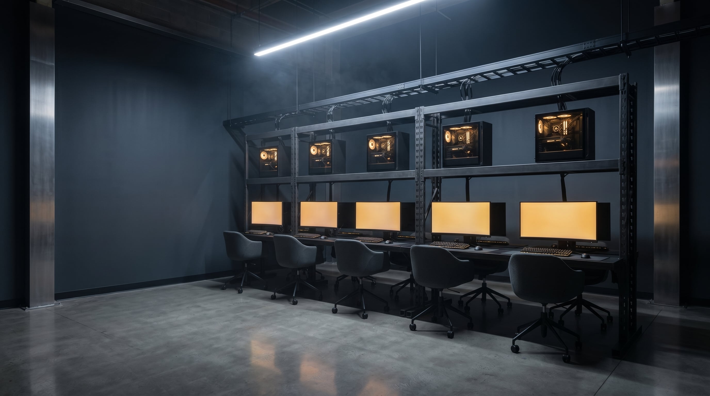 Industrial concept render of a developer-grade gaming amenity